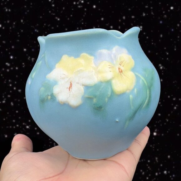 Rare Weller  Jardiniere Planter Art Nouveau Pottery Vintage Marked Floral USA - Picture 1 of 11